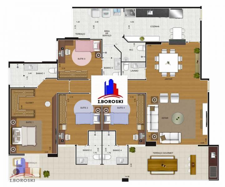 Apartamento à venda com 4 quartos, 173m² - Foto 37